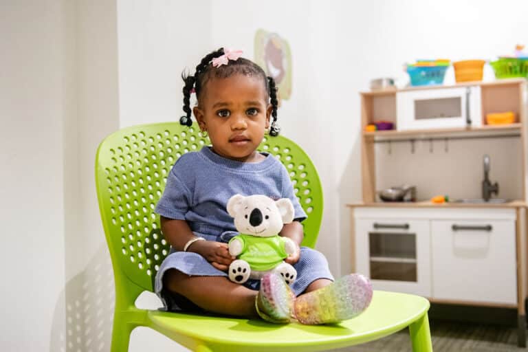 New patient in dental chair at Buckeye Pediatric Dentistry