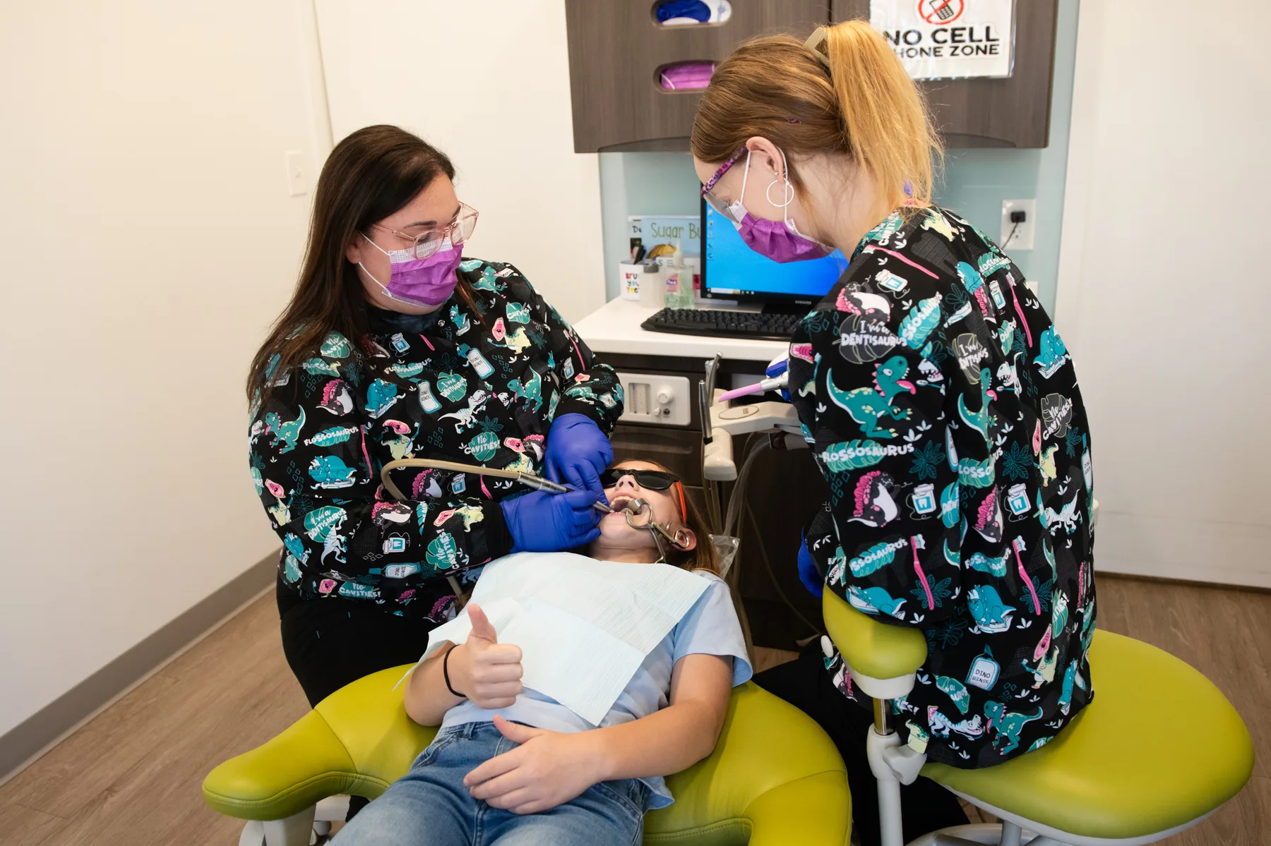 Child receiving operative dental care from the Buckeye Pediatric Dentistry team