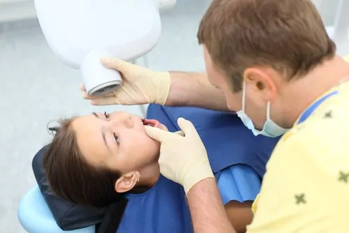 child getting dental x-ray - Buckeye Pediatric Dentistry in Reynoldsburg