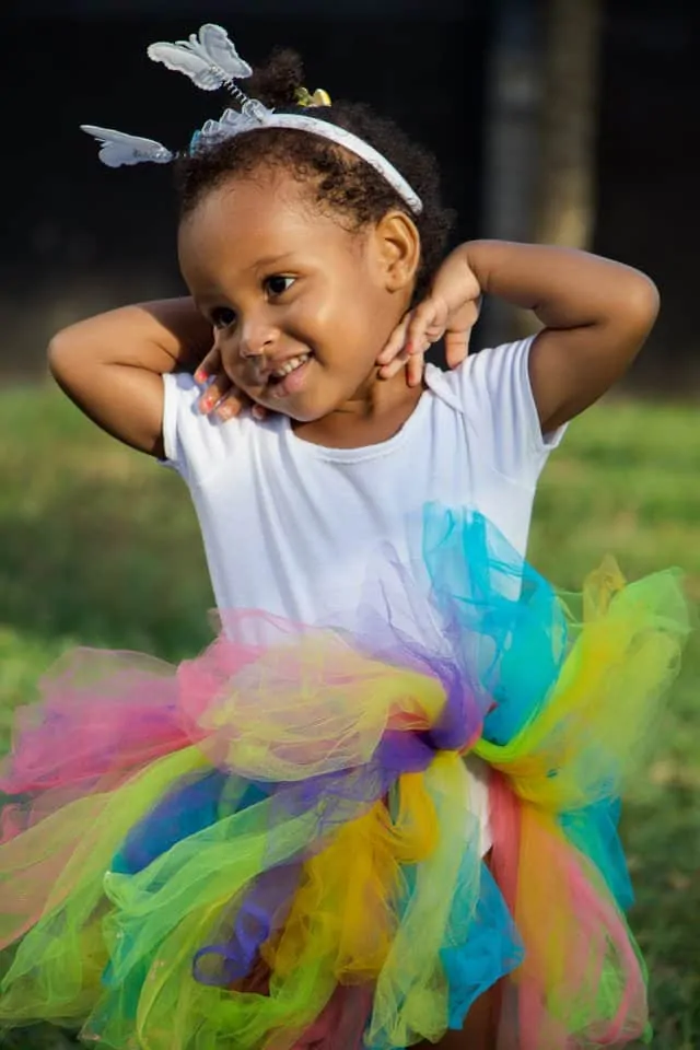 girl in rainbow tutu - Buckeye Pediatric Dentistry in Reynoldsburg