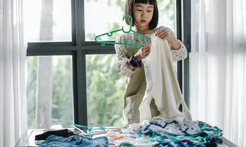 kid spring cleaning